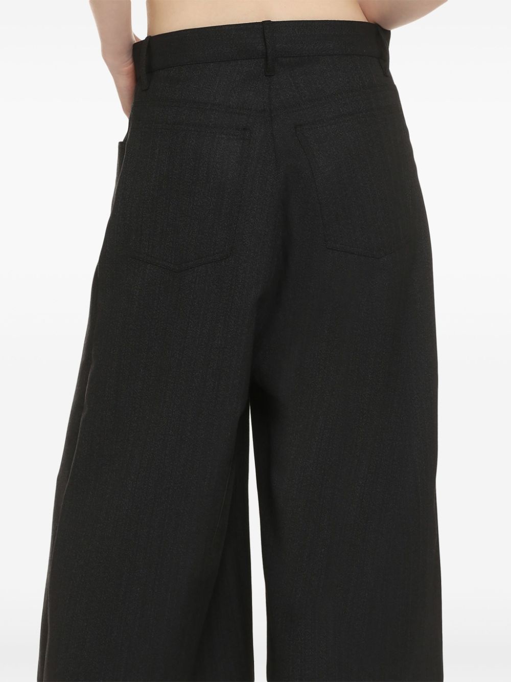 wide-leg cropped trousers - 3