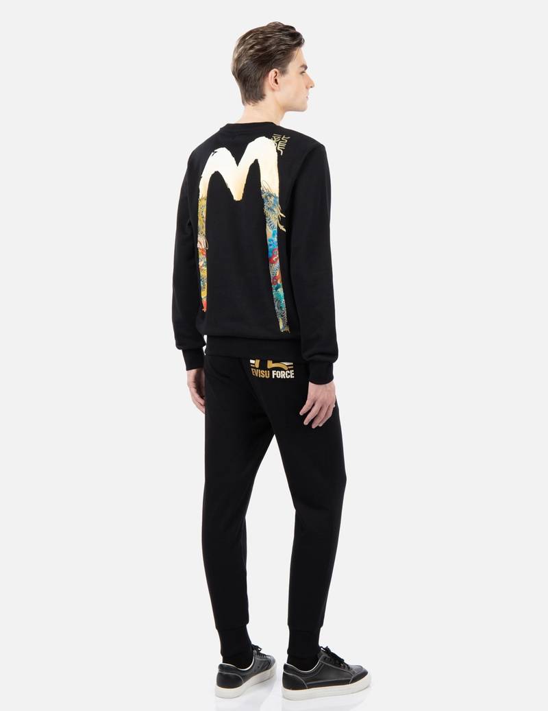 GRADATED DRAGON-DUO DAICOCK PRINT SWEATSHIRT 3