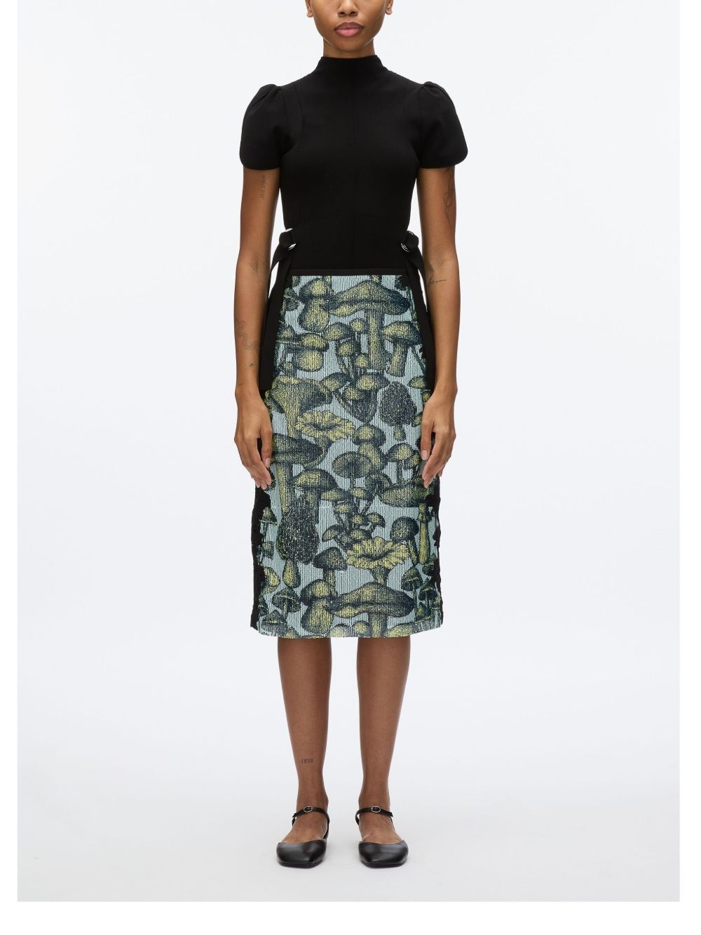 embroidery midi skirt - 2