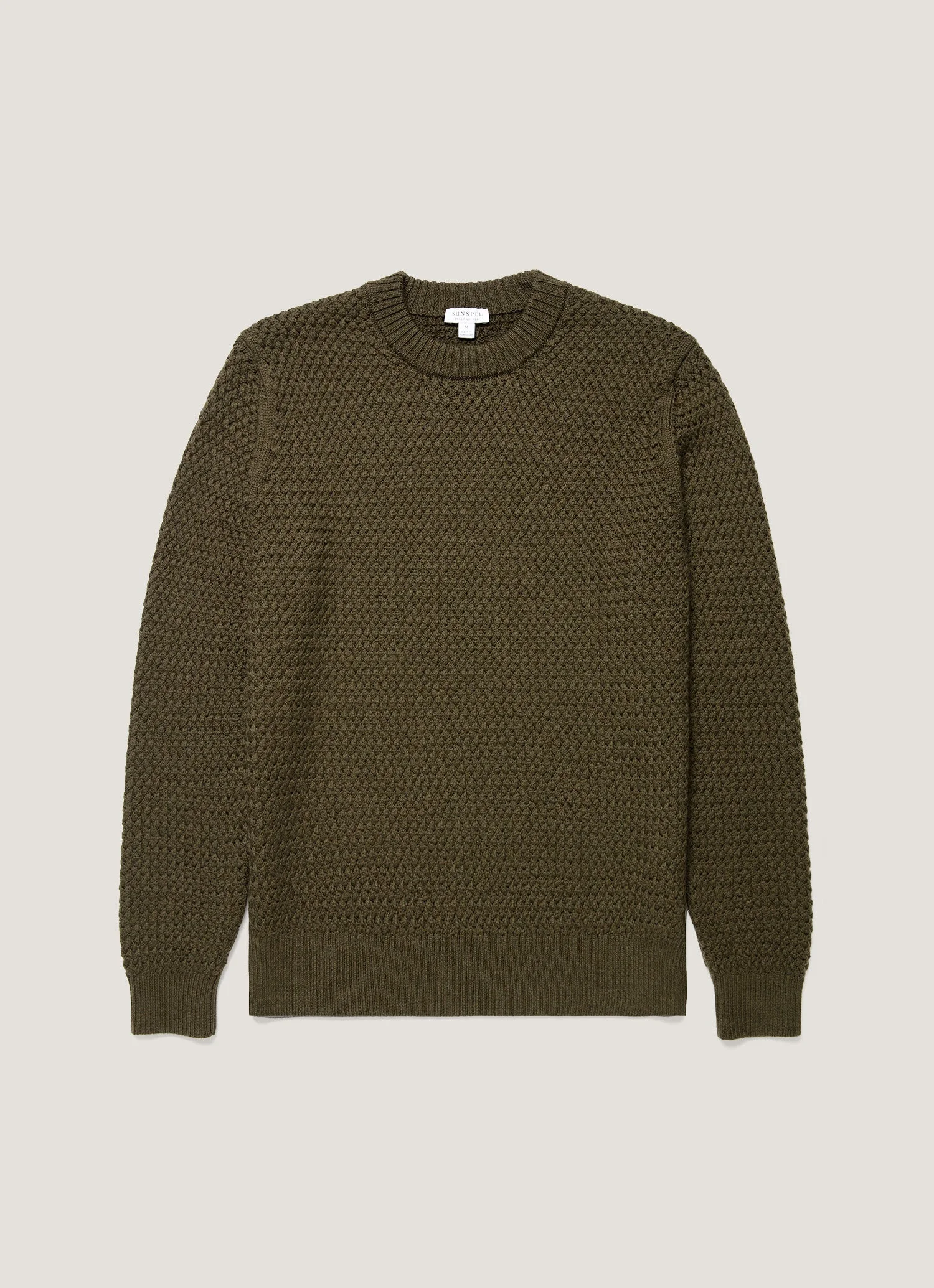 Merino Wool Basketweave Jumper - 1