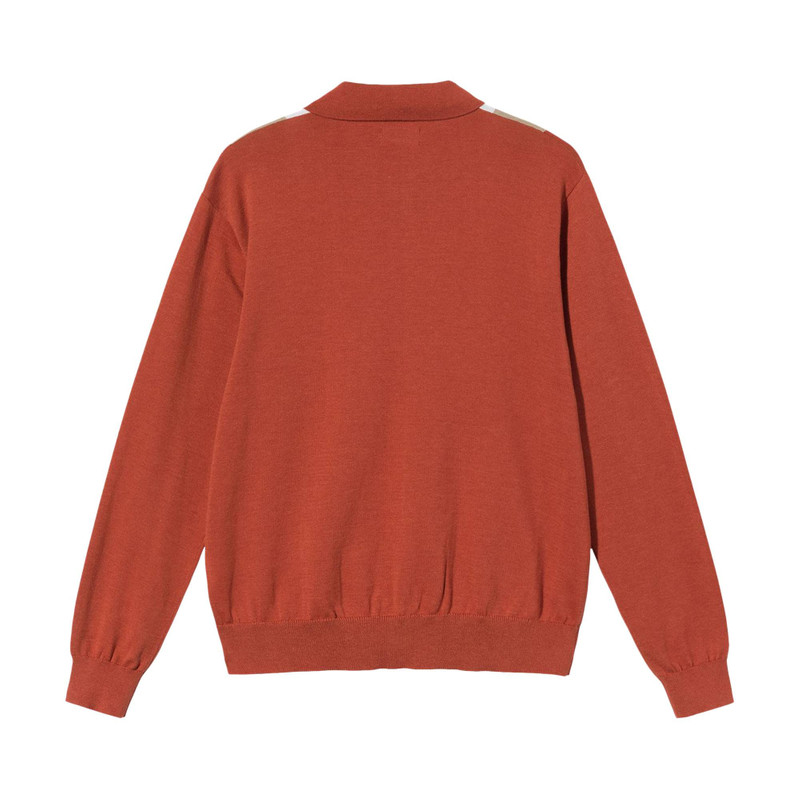 Stüssy Stussy Color Block Sweater 'Burnt Orange' outlook