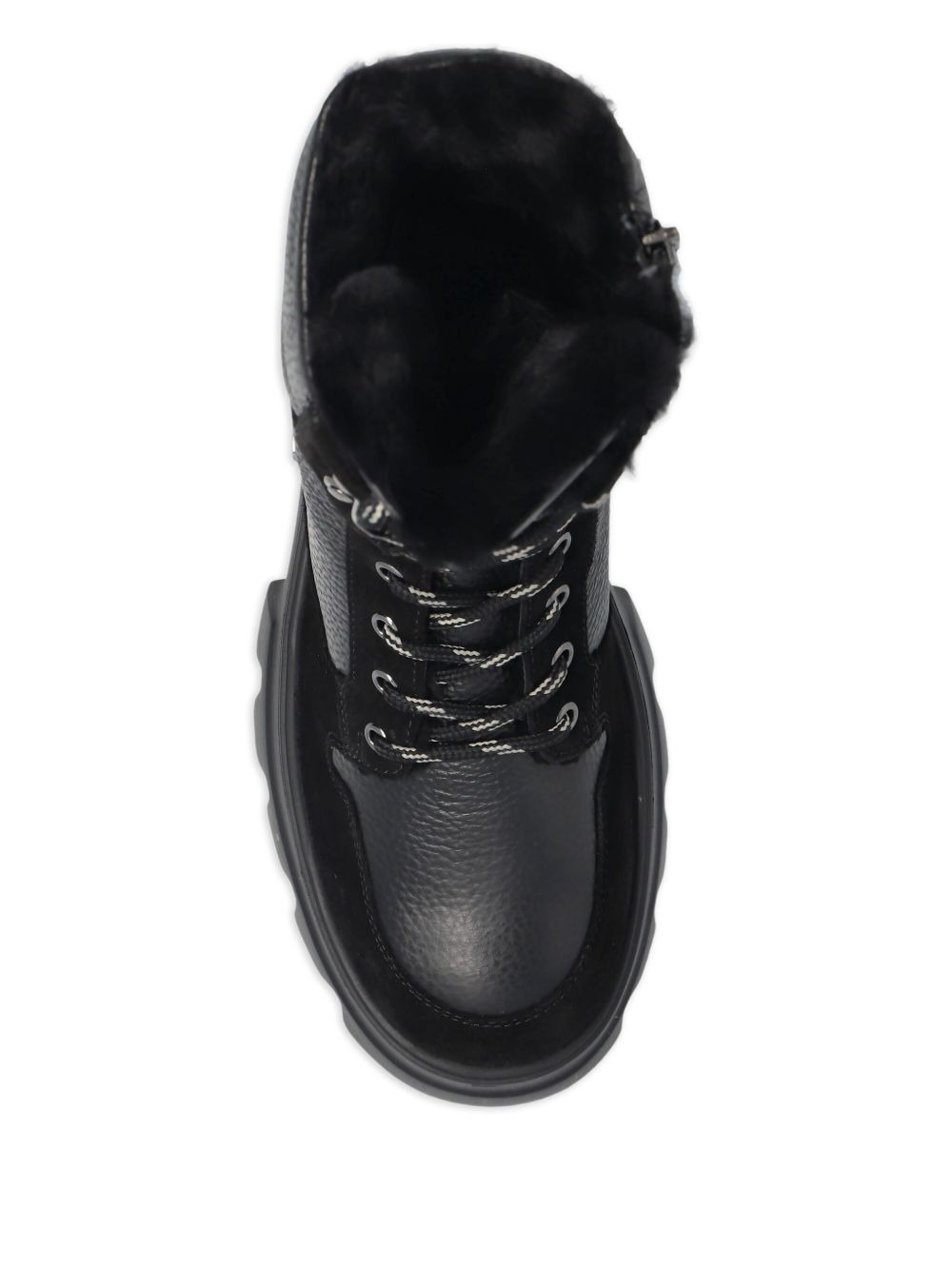 lace-up panelled combat boots - 4