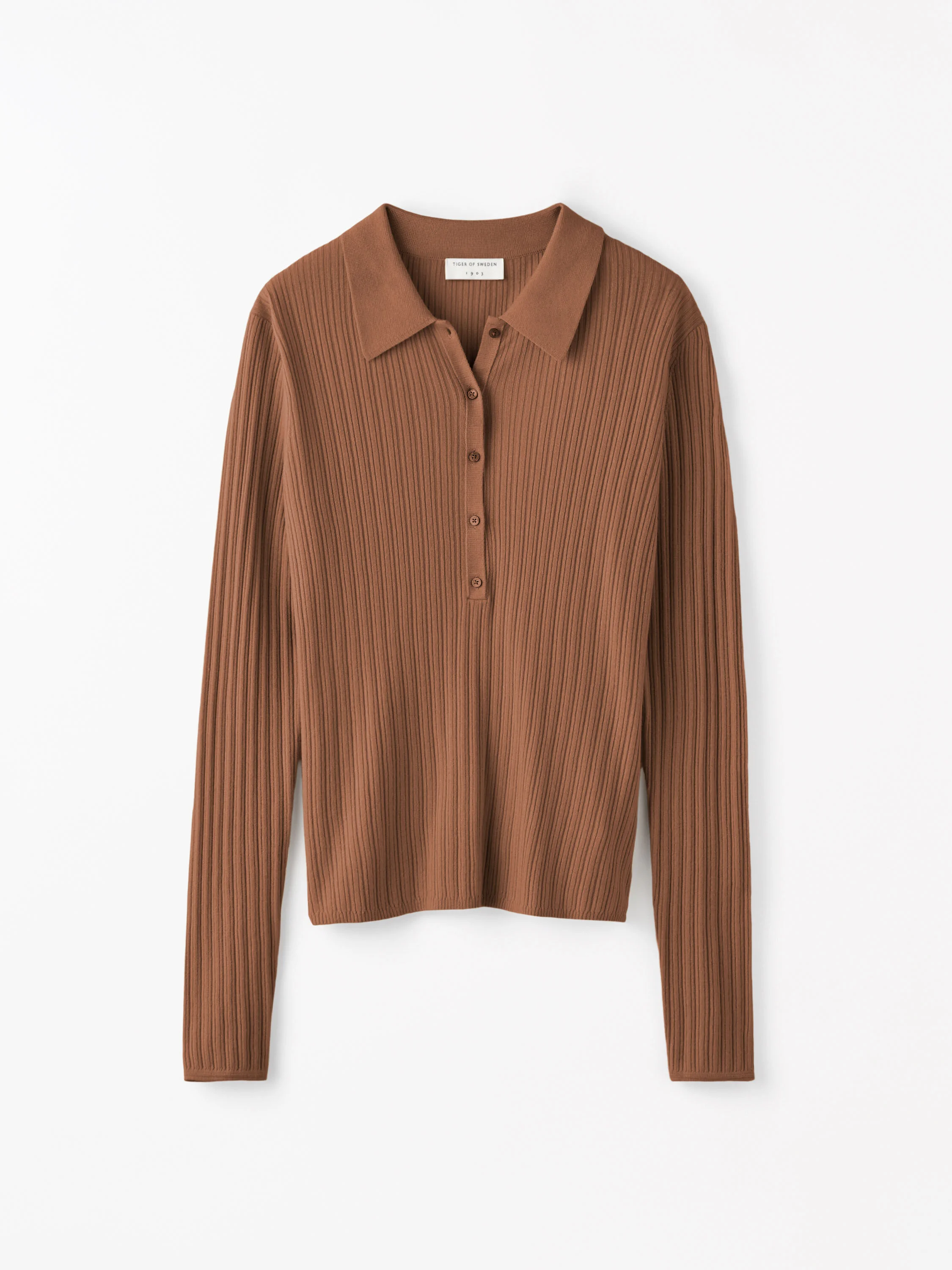 Isla Knitted Ribbed Polo - 1