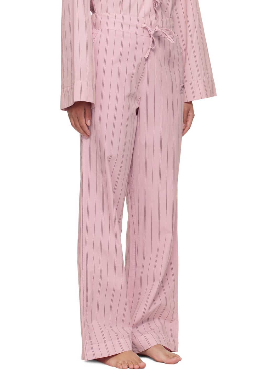 Pink Stripe Cotton Pyjama Pants - 2
