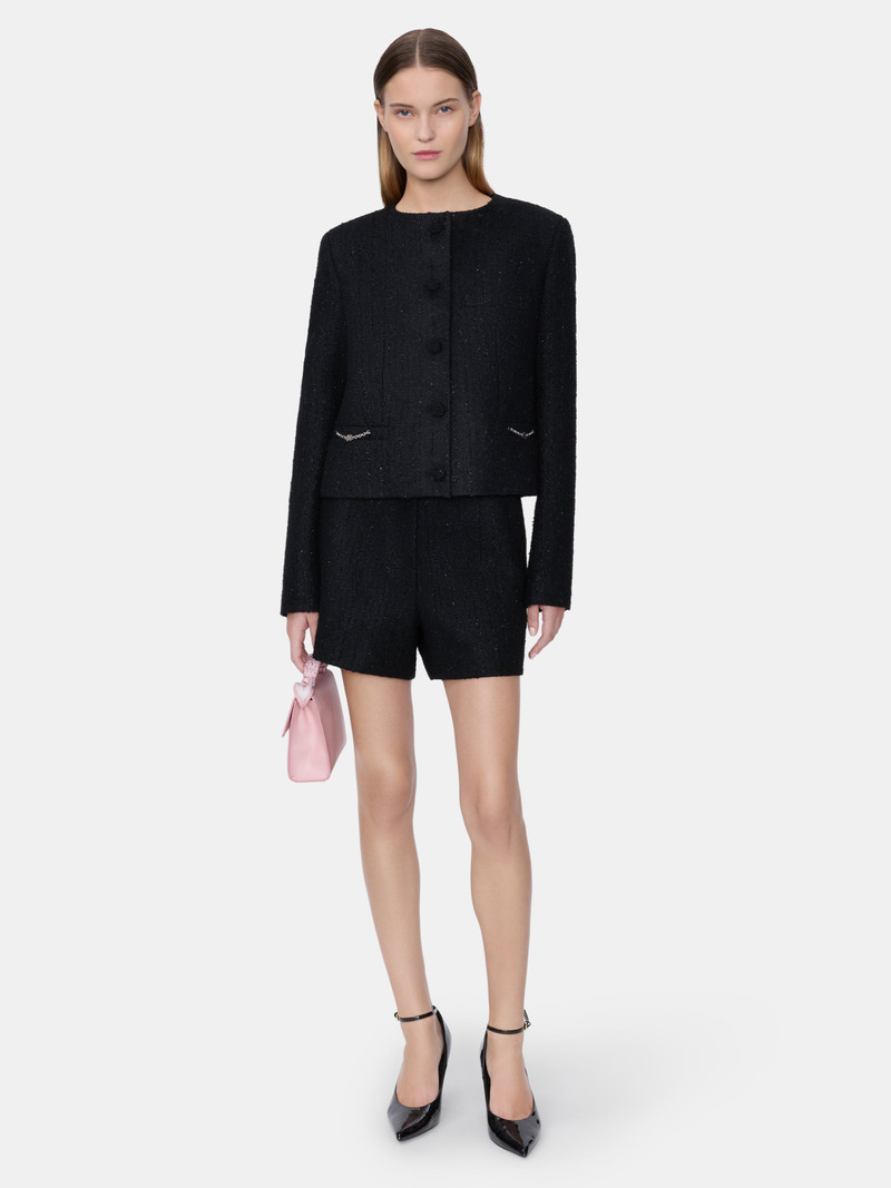 AMIRI WOMEN'S SHIMMER BOUCLE JACKET outlook