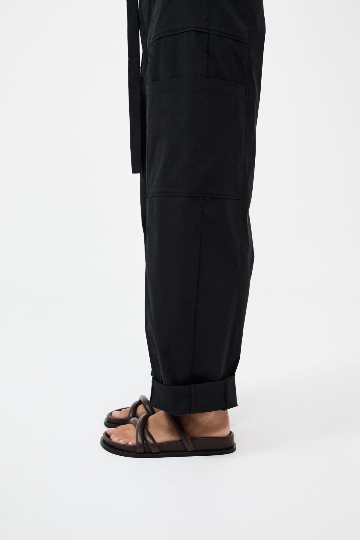 Soft Cross Strap Slide - Chocolate - 5