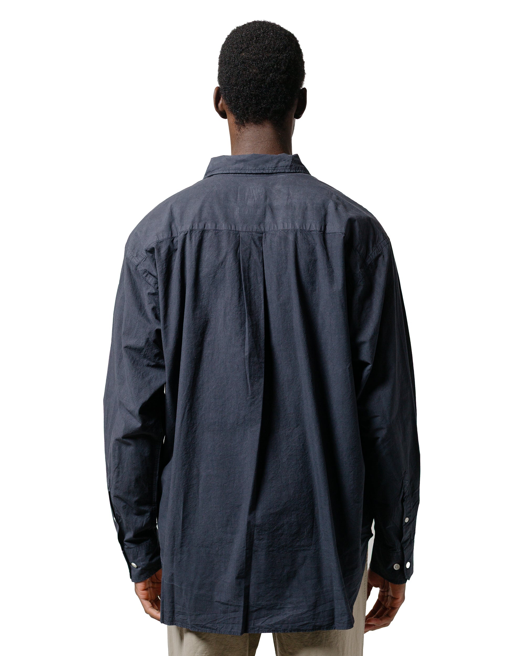 Mo Cotton Tencel Shirt Dark Navy - 3