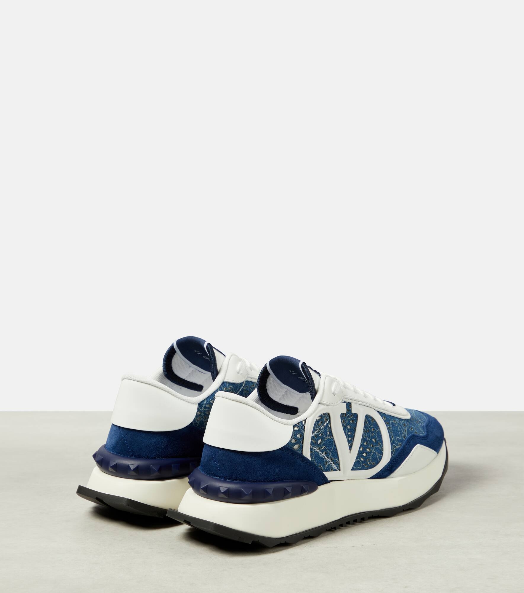 Lacerunner denim-trimmed sneakers - 3