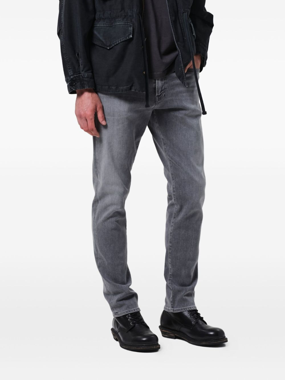 whiskering-effect jeans - 4