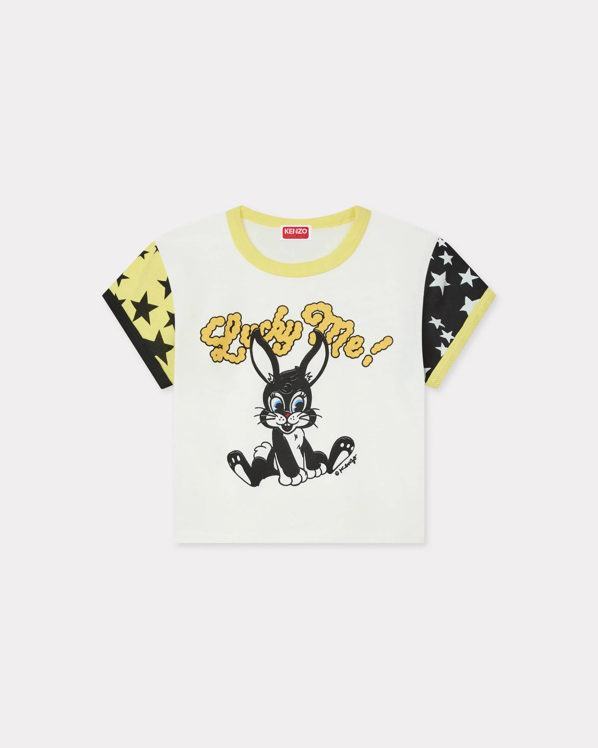 'KENZO Cartoon' cropped ringer T-shirt in cotton - 1
