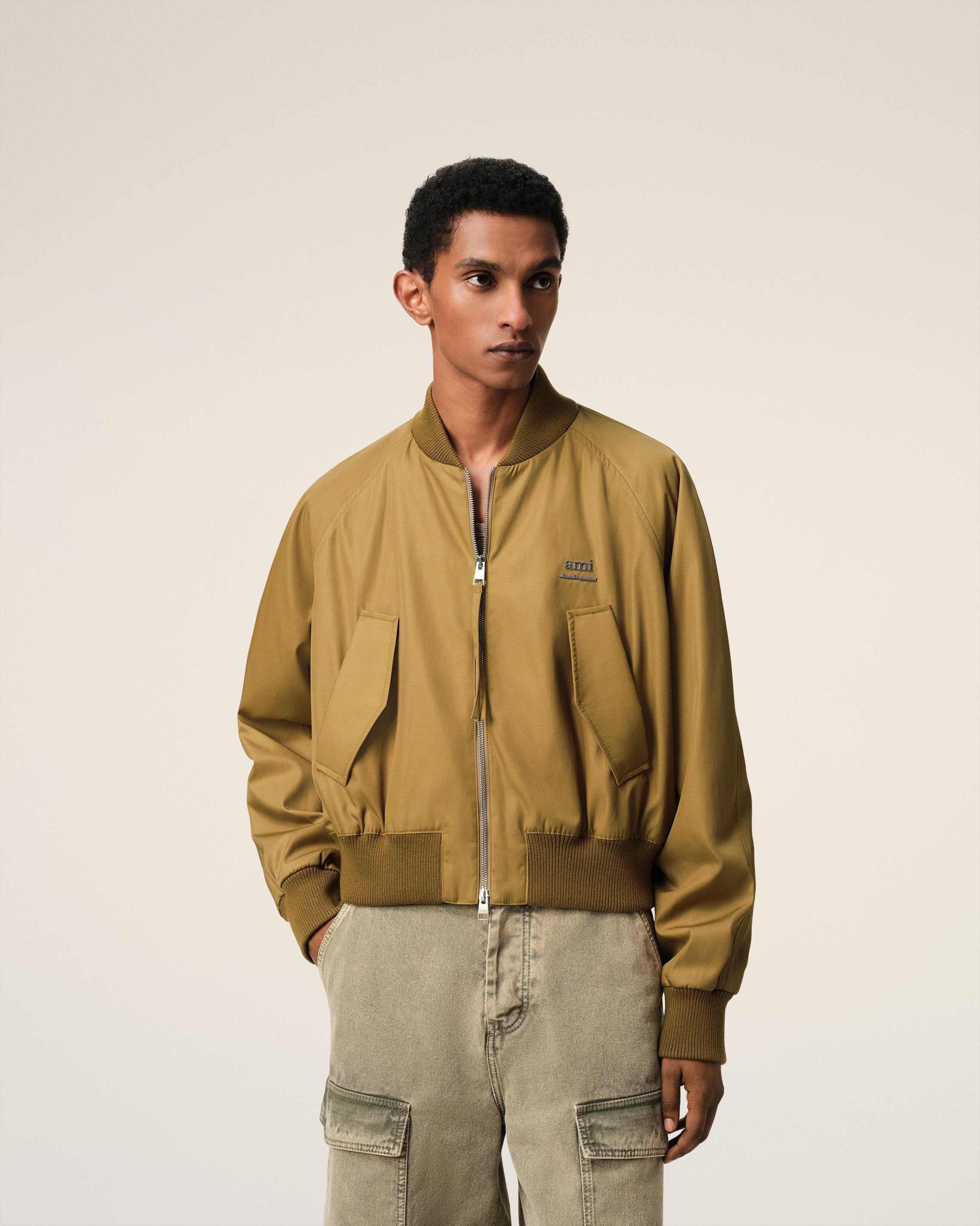 MUSTARD TWILL BOMBER - 3