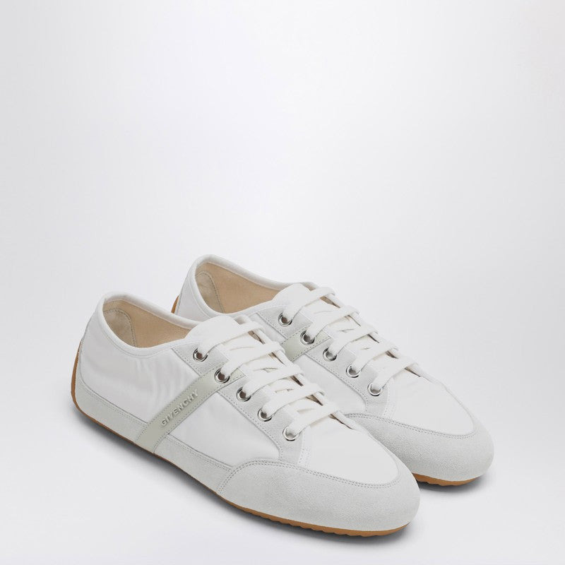Givenchy White Silm Sneakers In Nylon And Suede Men - 1