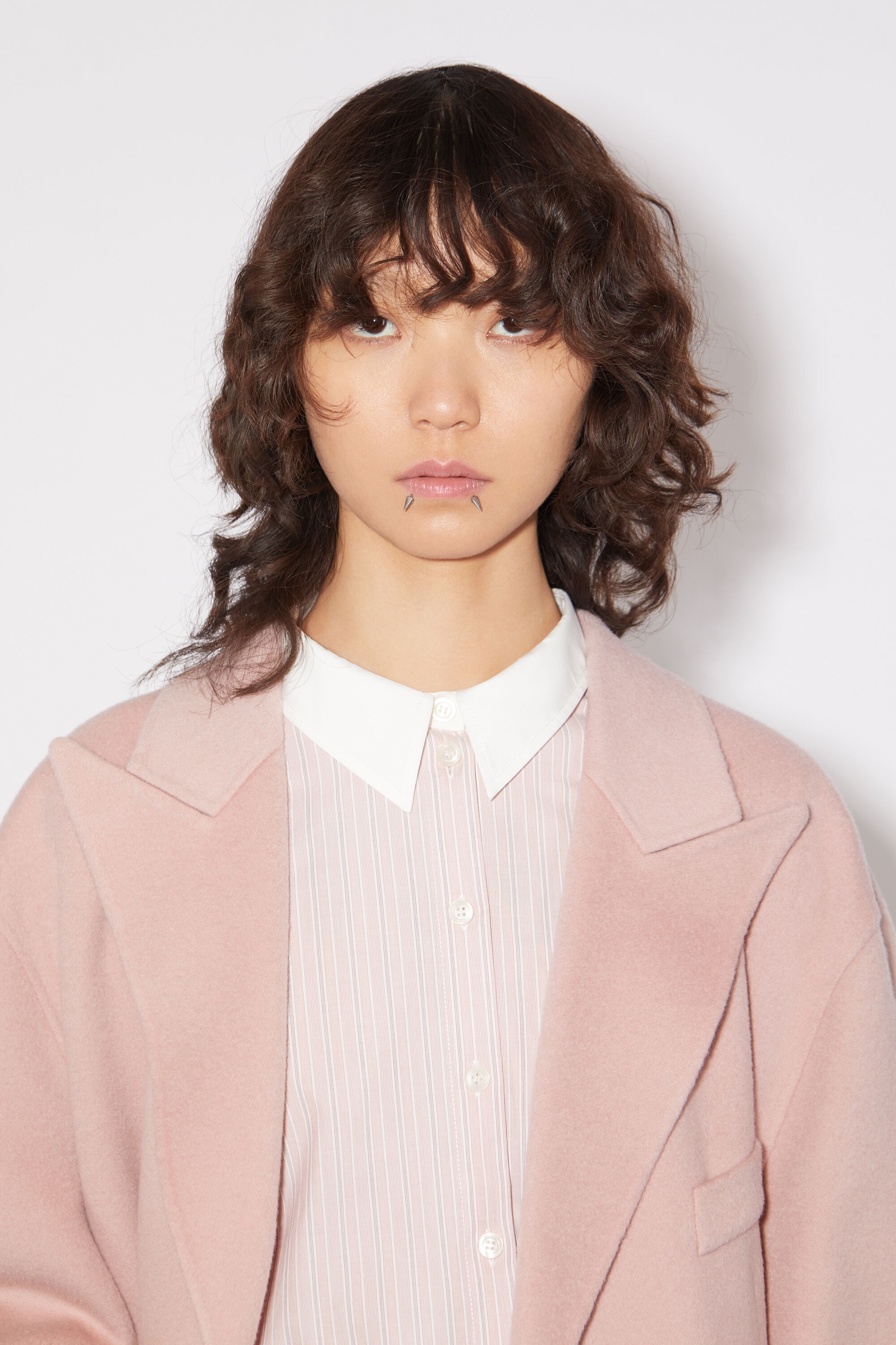 Double-breasted belted jacket - Dusty lilac - 5