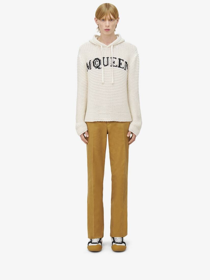 McQueen Logo Cropped Hoodie - 3