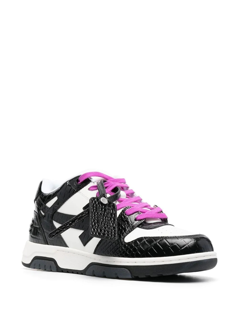 leather-trim panelled sneakers - 2