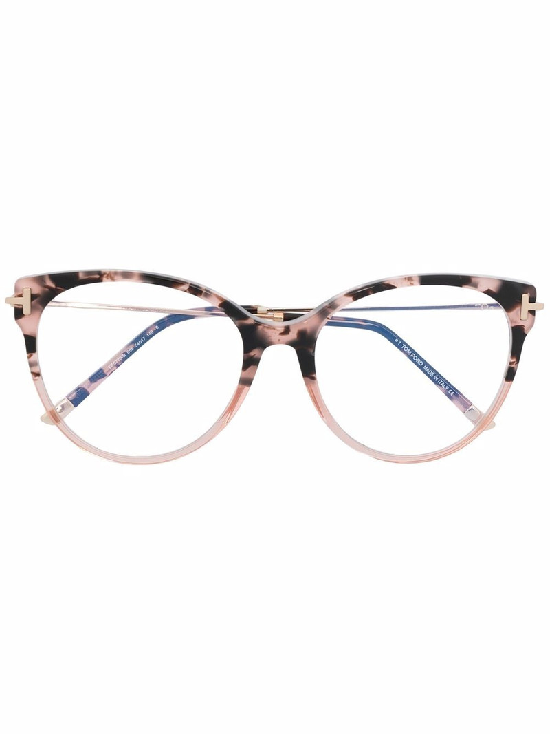 polished-effect cat-eye frame sunglasses 1