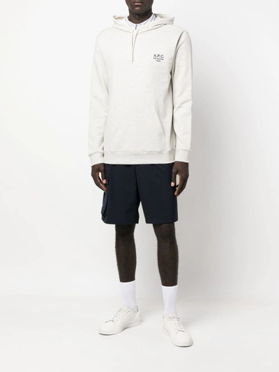 A.P.C. logo-print pullover hoodie outlook