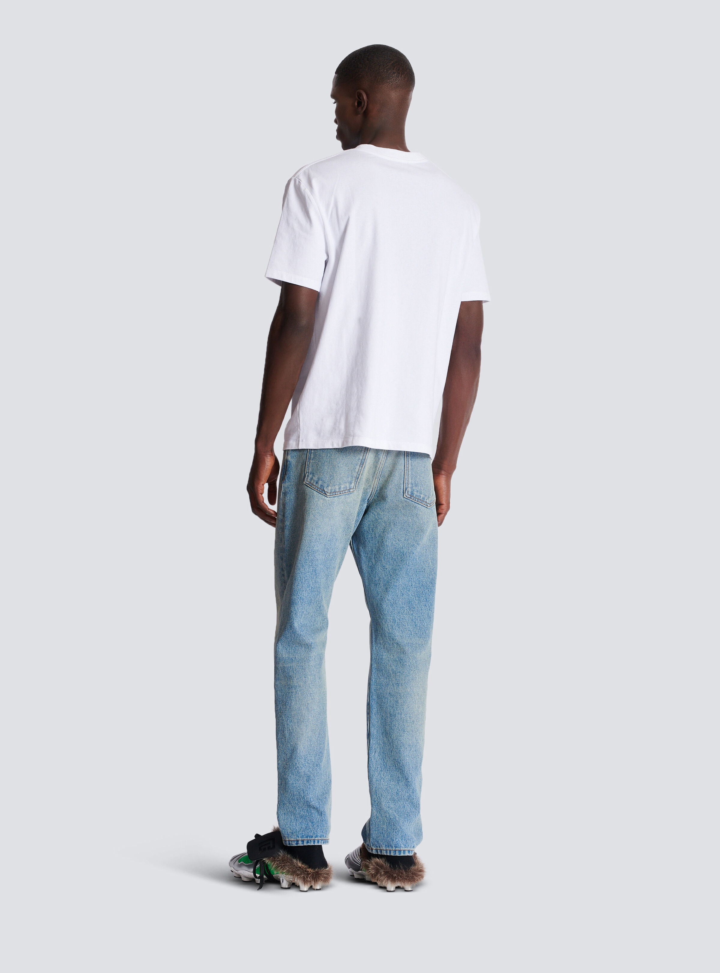 Balmain Lettre flocked T-shirt - 4