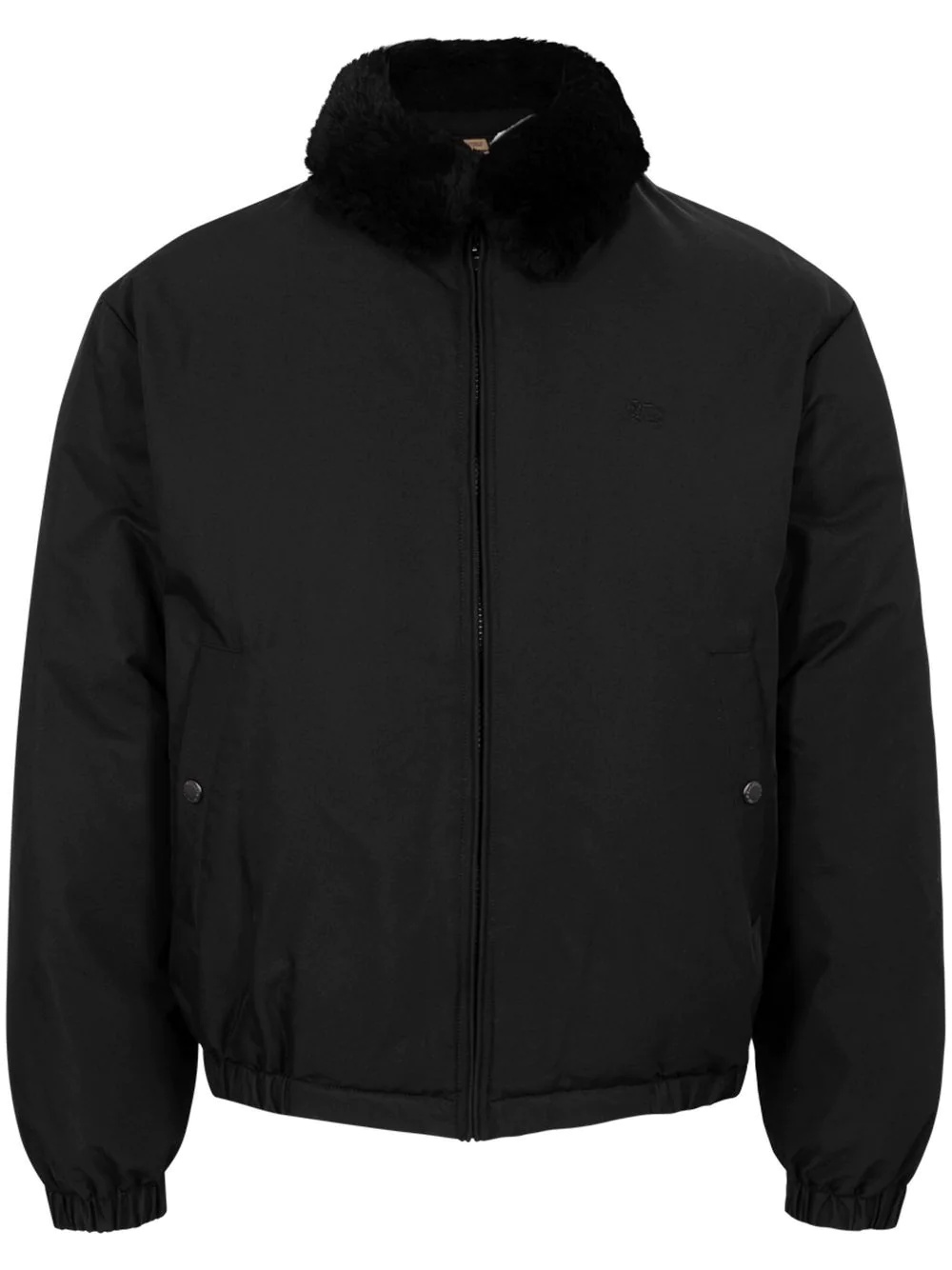 x Burberry shearling collar down puffer jacket - 1