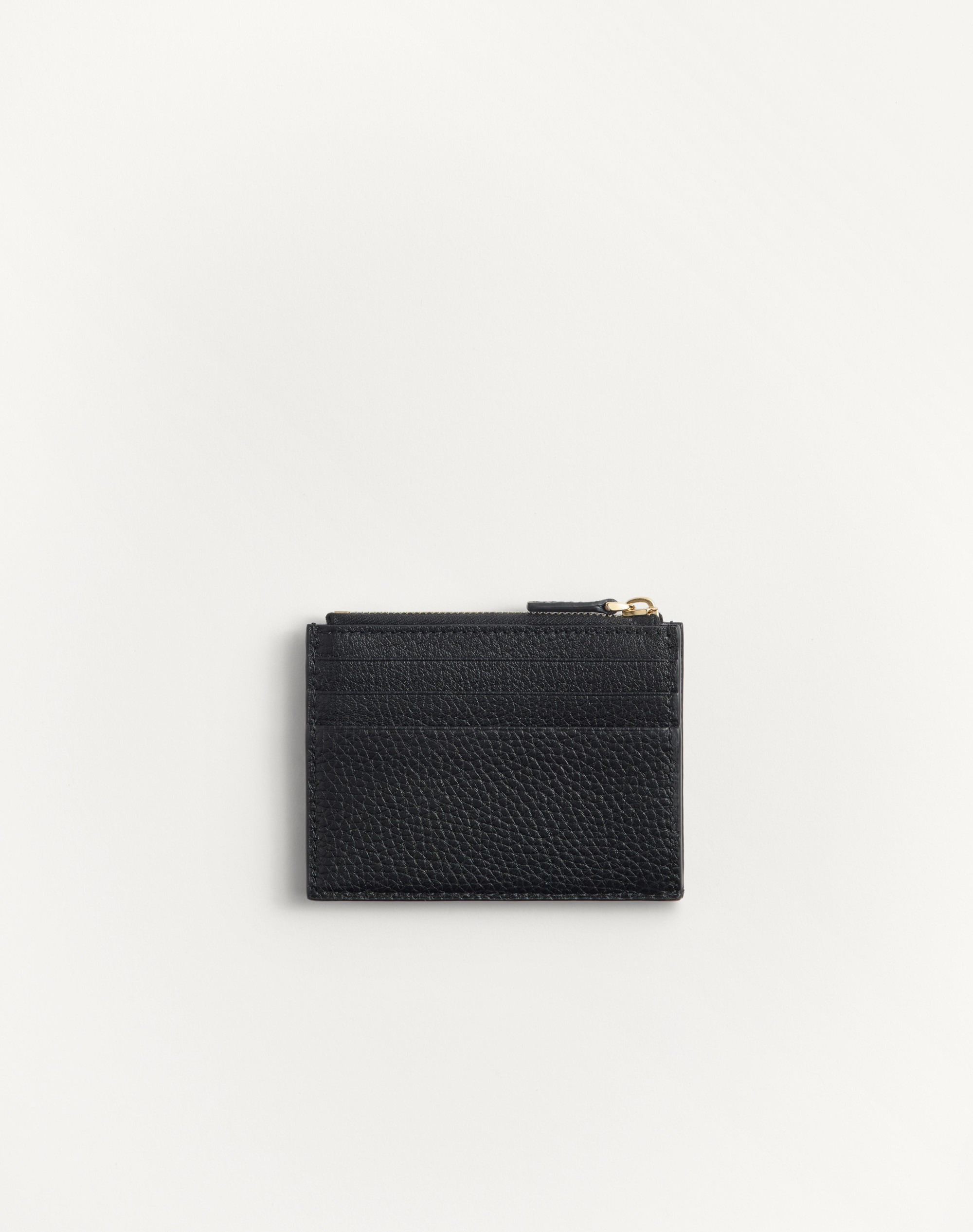ROCKSTUD GRAINY CALFSKIN CARDHOLDER WITH ZIPPER - 3
