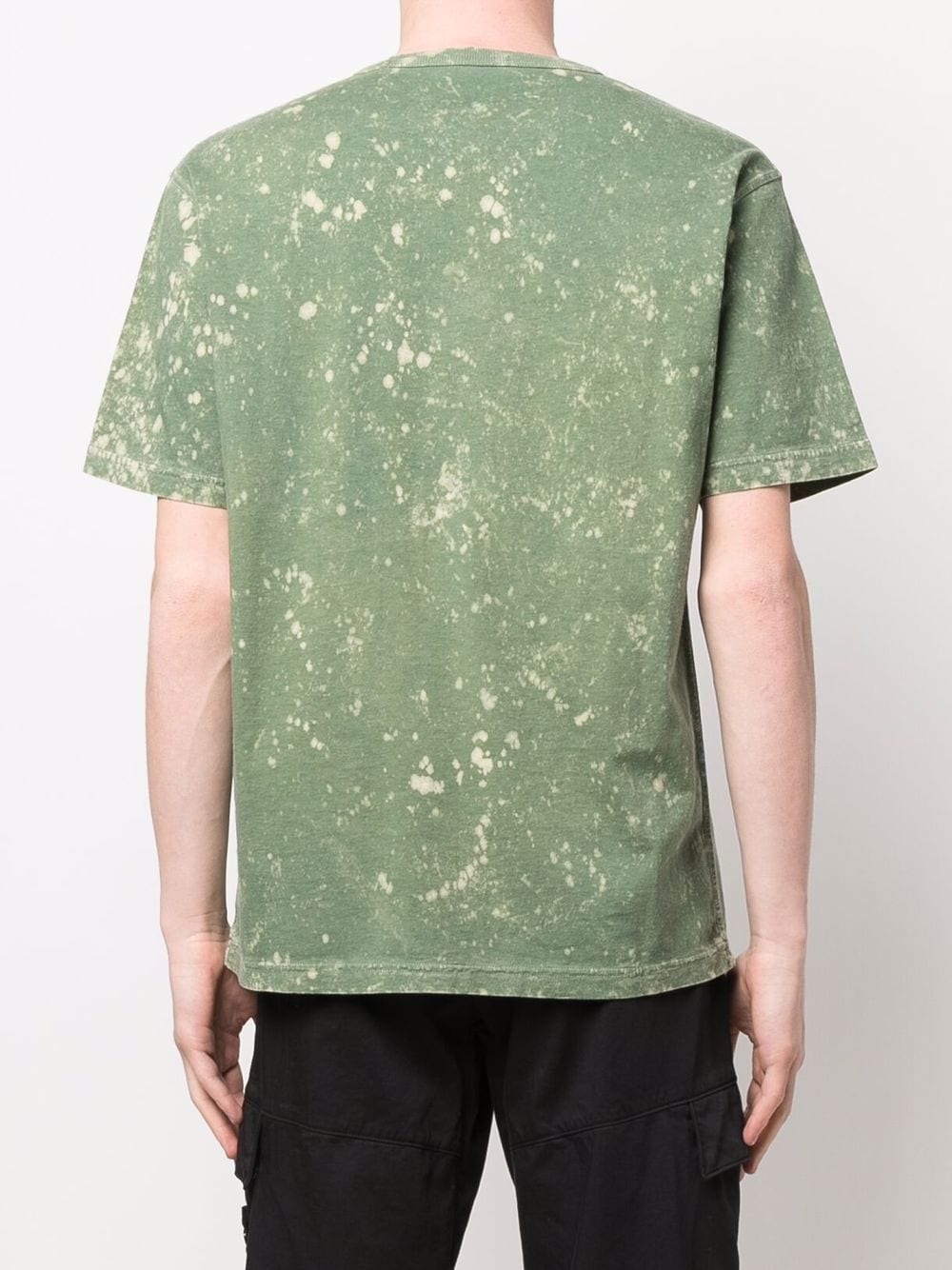 logo-embroidered bleached T-shirt - 4