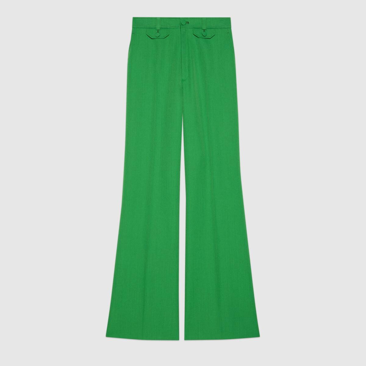 Wool twill flare pant - 1