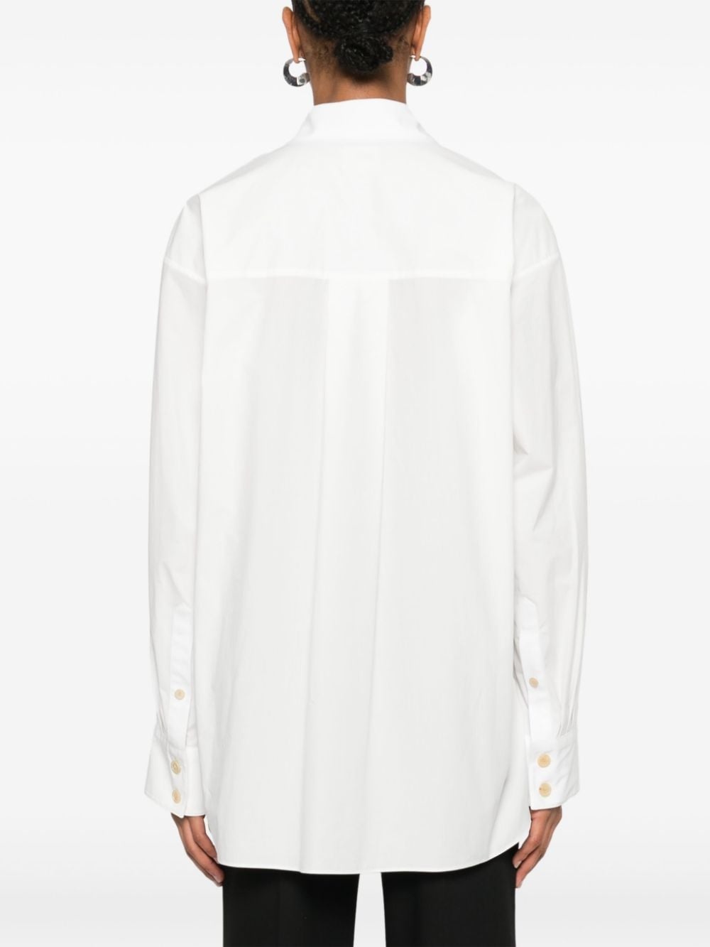 pintuck-detailed shirt - 4