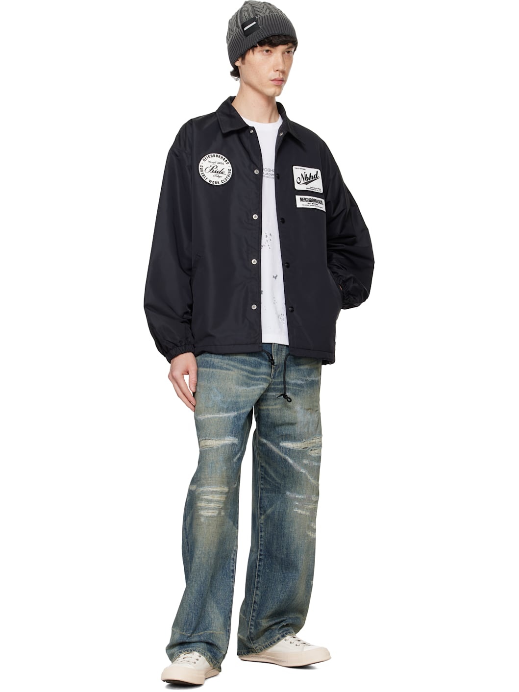 新品NEIGHBORHOOD WINDBREAKER JACKET-2 L 251TSNH-JKM07] Neighborhood Windbreaker-2 Jacket (Black