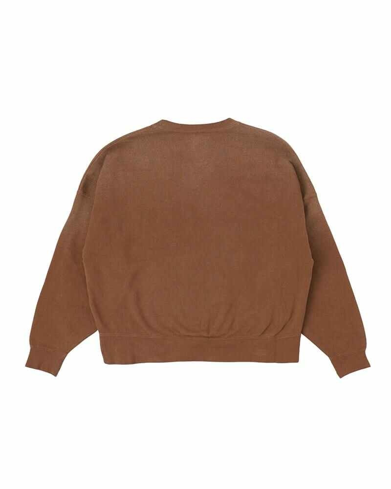 visvim AMPLUS SB SWEAT L/S DMGD BROWN outlook