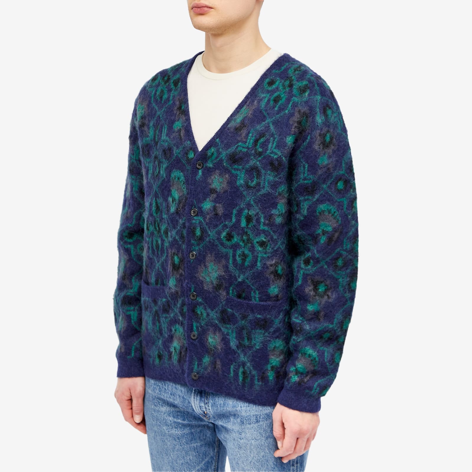 Beams Plus Botanical Pattern Cardigan - 2