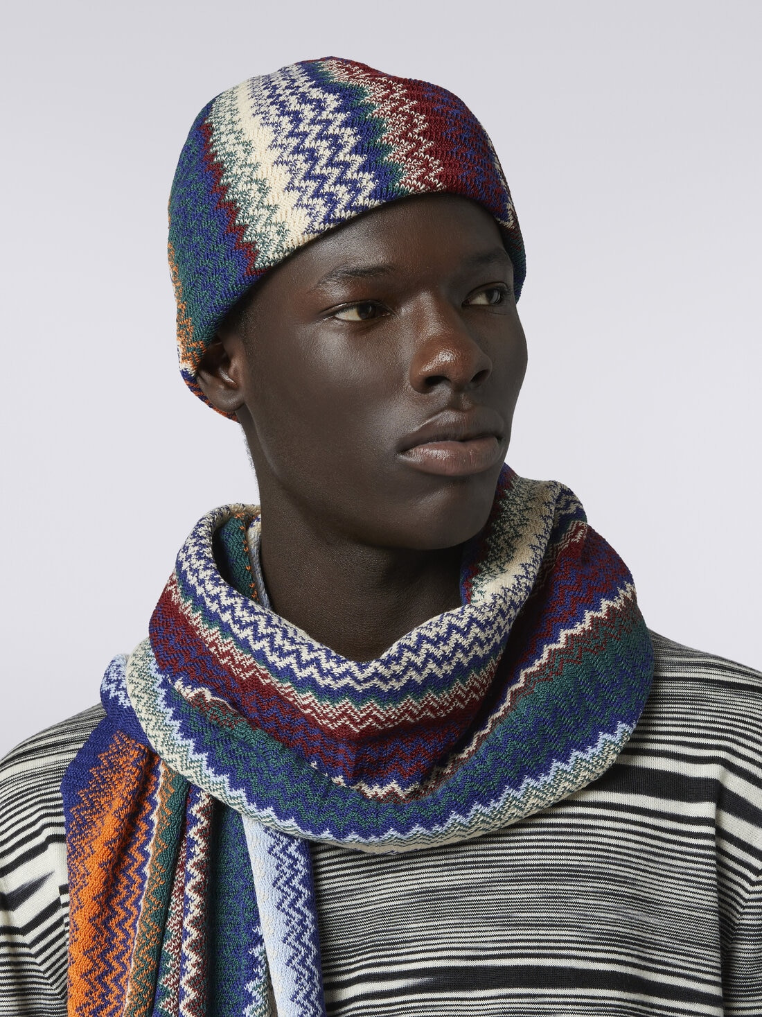 Zigzag wool blend beanie - 3