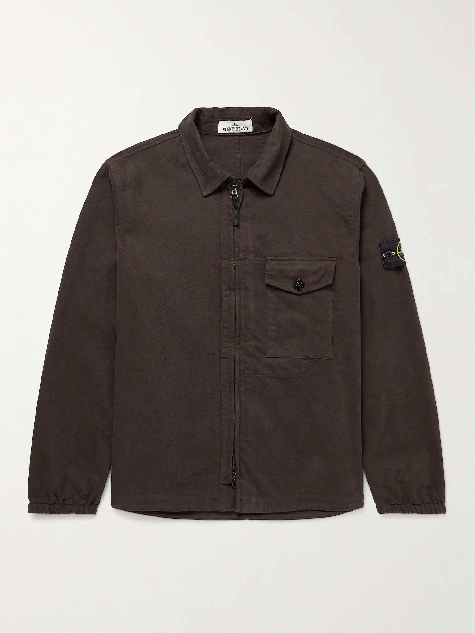 Logo-Appliquéd Cotton Overshirt - 1