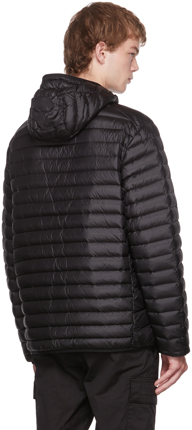 Black Quilted Down Jacket - 2