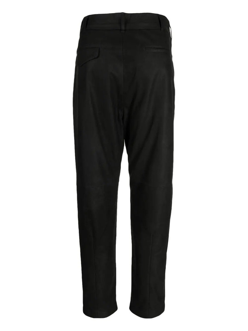 Ann Demeulemeester CROPPED LEATHER TROUSERS outlook