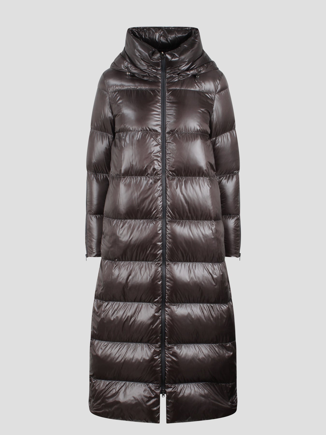 Nylon long down jacket - 1