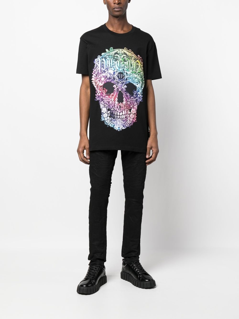 baroque skull-print T-shirt - 2