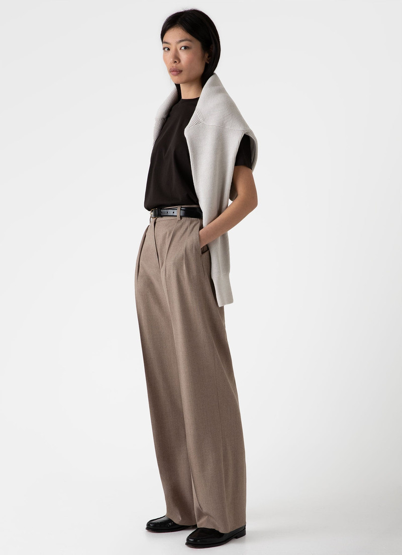 Sunspel Pleated Wool Flannel Trouser outlook