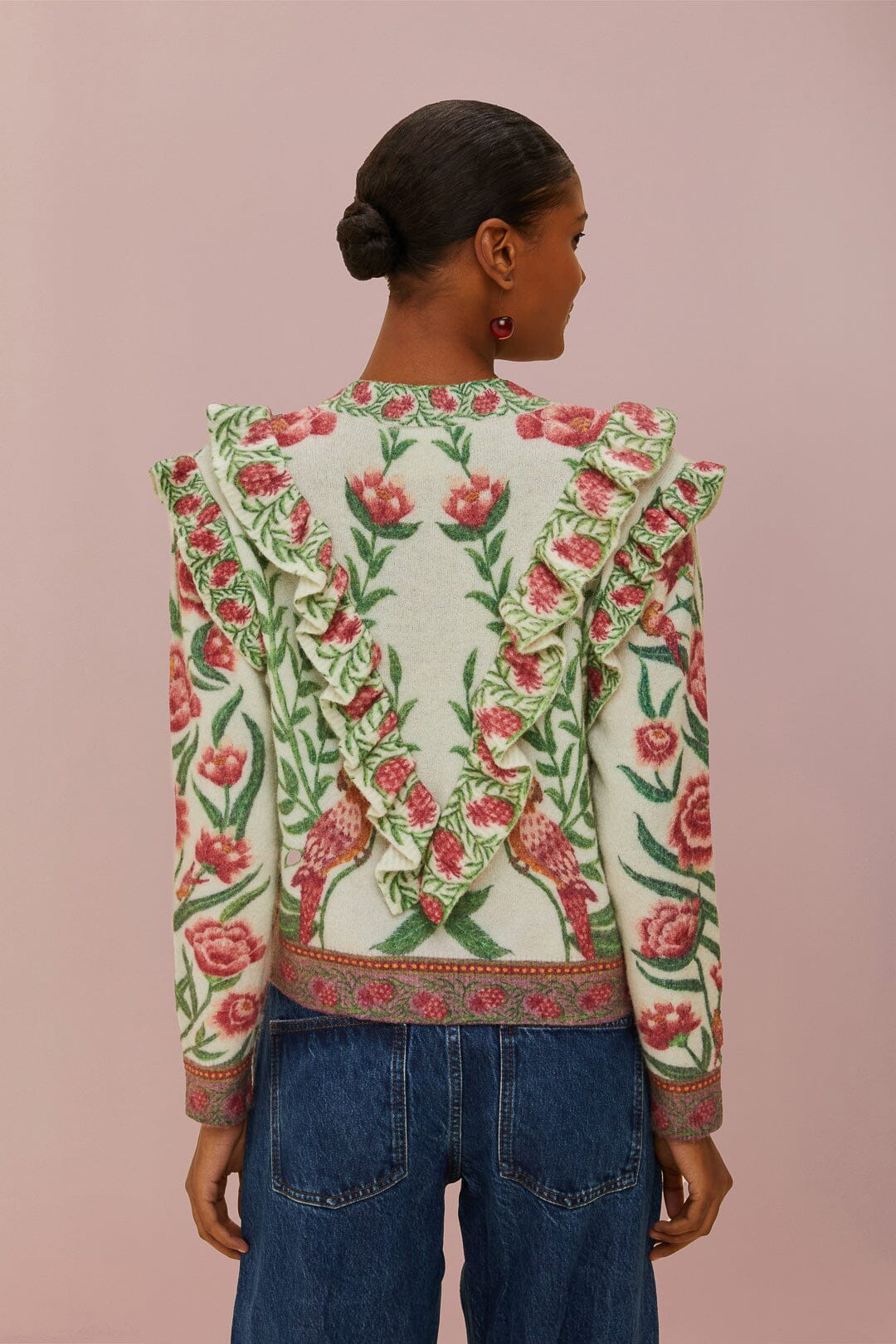 Cream Ainika Delicate Knit Cardigan - 3