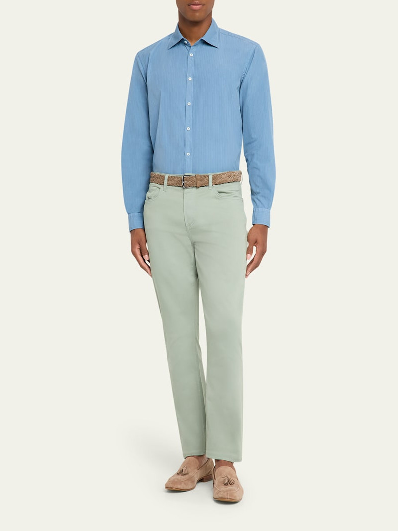 massimo alba Men's Genova Stripe Cotton Button-Down Shirt outlook