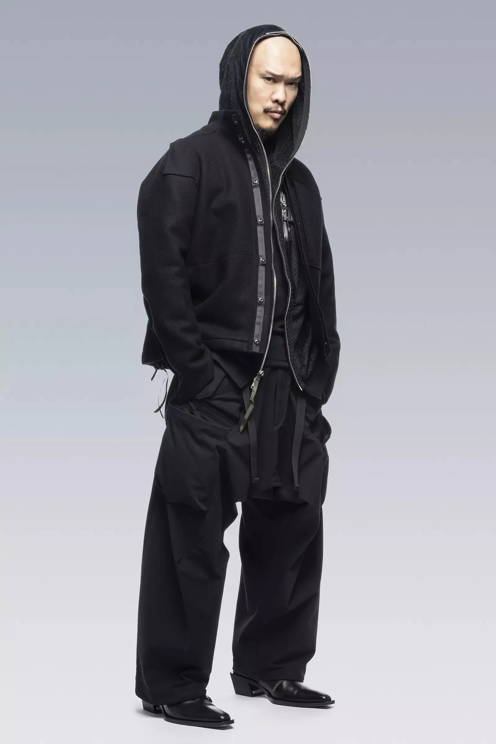 ACRONYM J70-BU Burel® Wool Jacket Black | REVERSIBLE