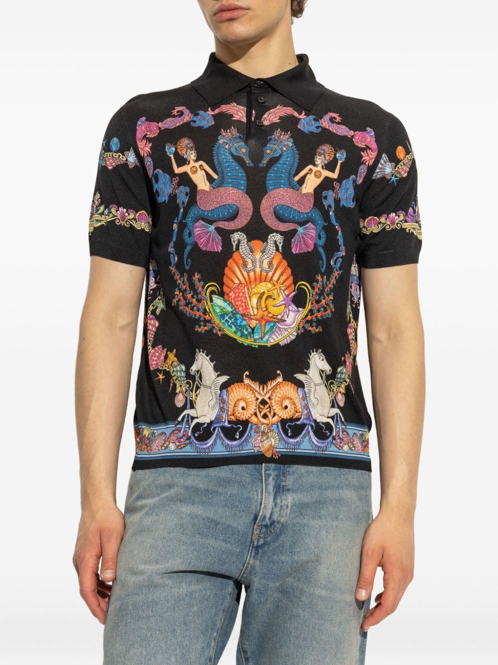 Coral Theatre knit polo shirt - 3
