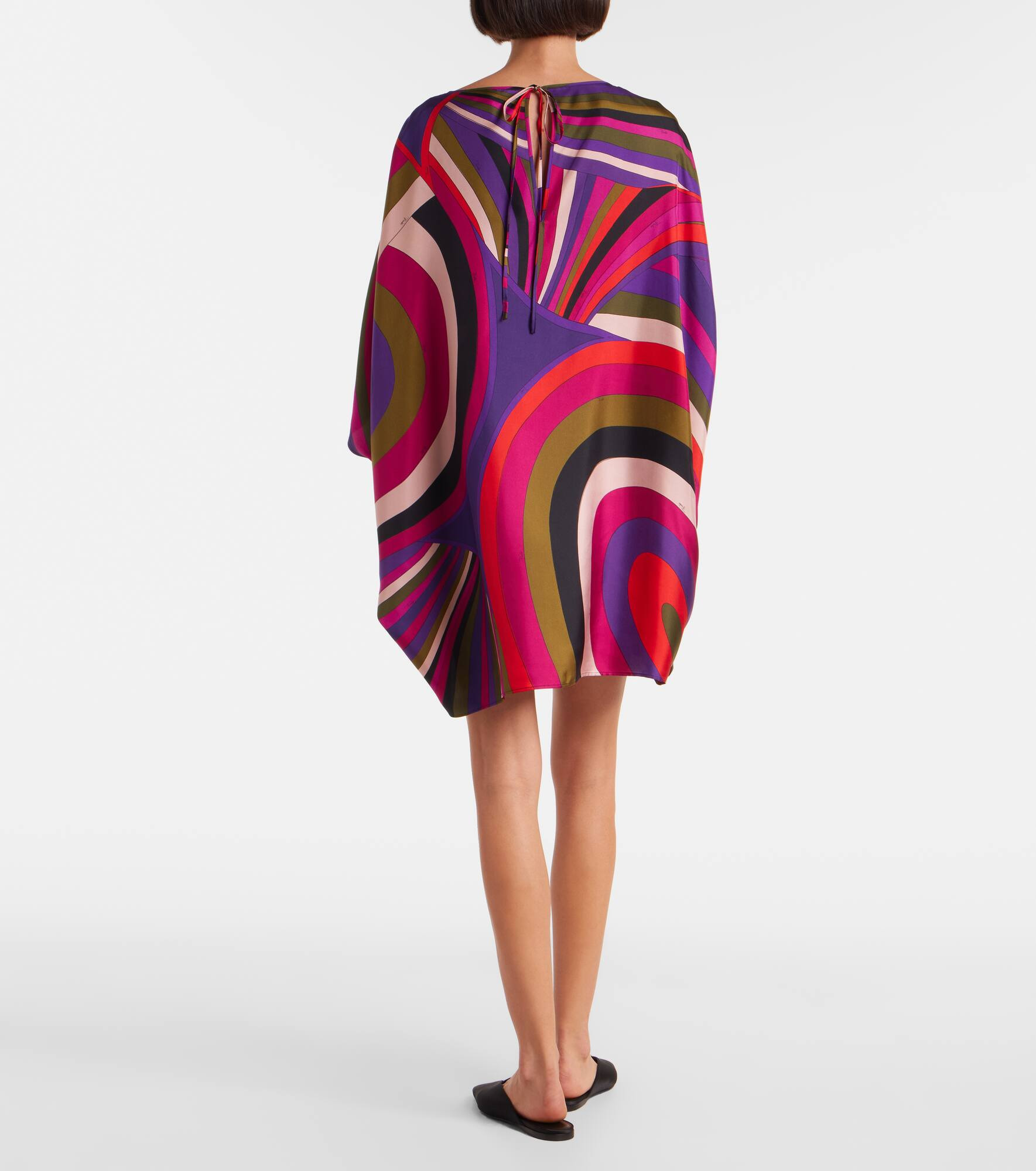 Iride silk satin minidress - 3