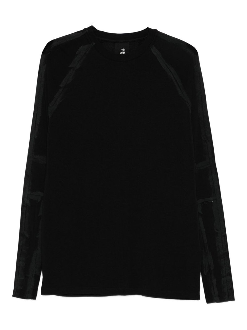 panelled long-sleeve sweater 1