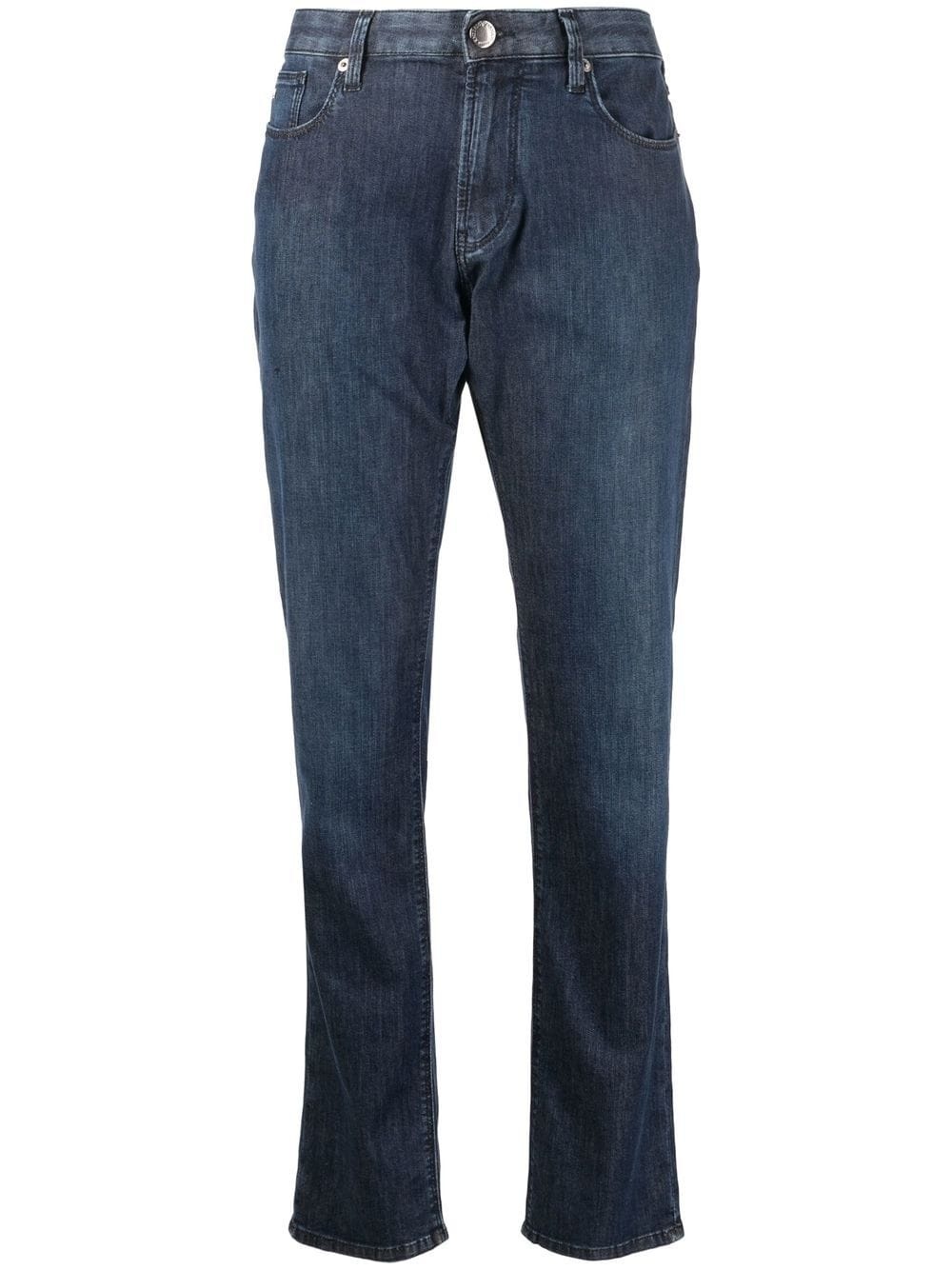 mid-rise slim-cut jeans - 1