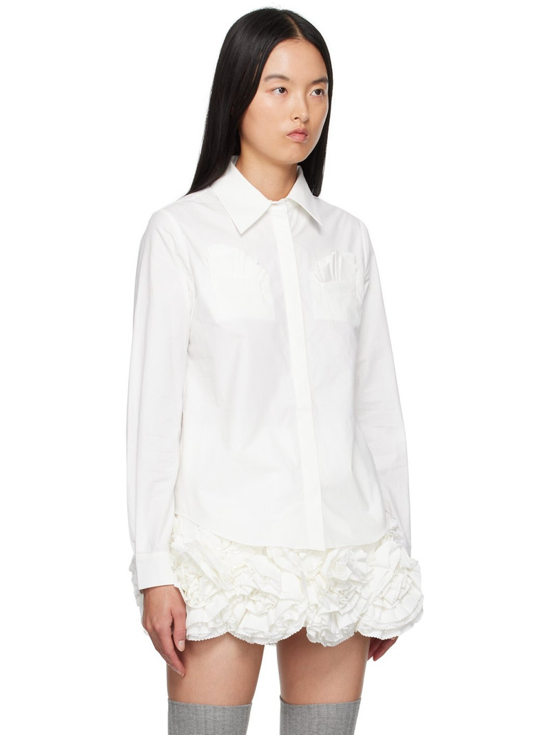 SHUSHU/TONG White Pocket Embellished Shirt outlook