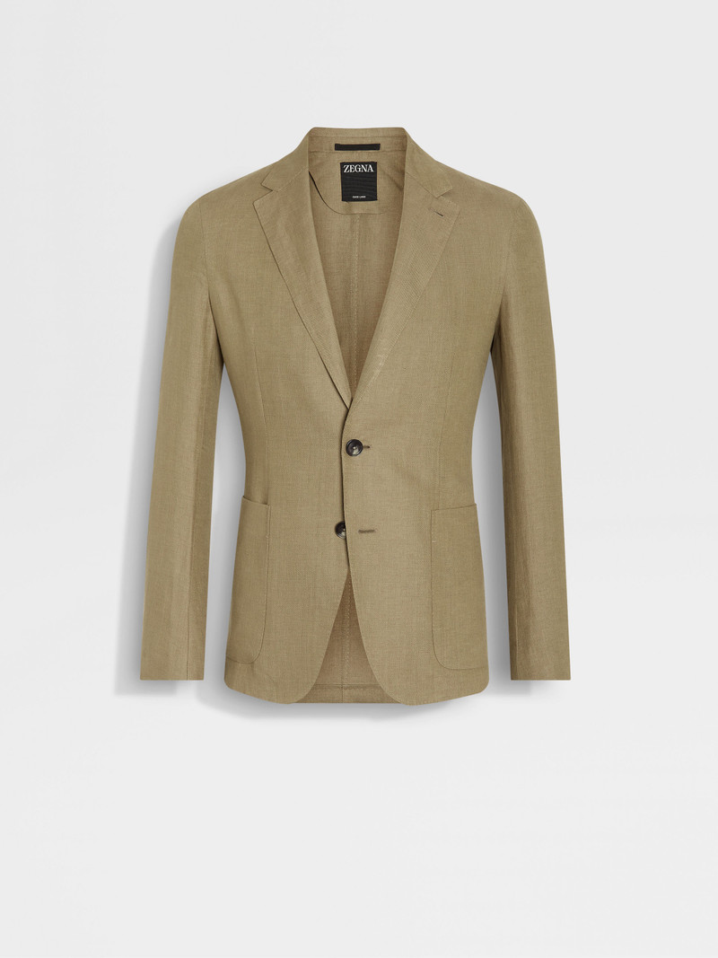 OLIVE GREEN OASI LINO SHIRT JACKET 1