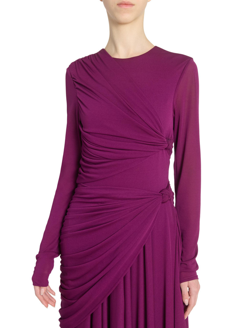 Women's Twisted-Front Jersey Gown - Violet 6