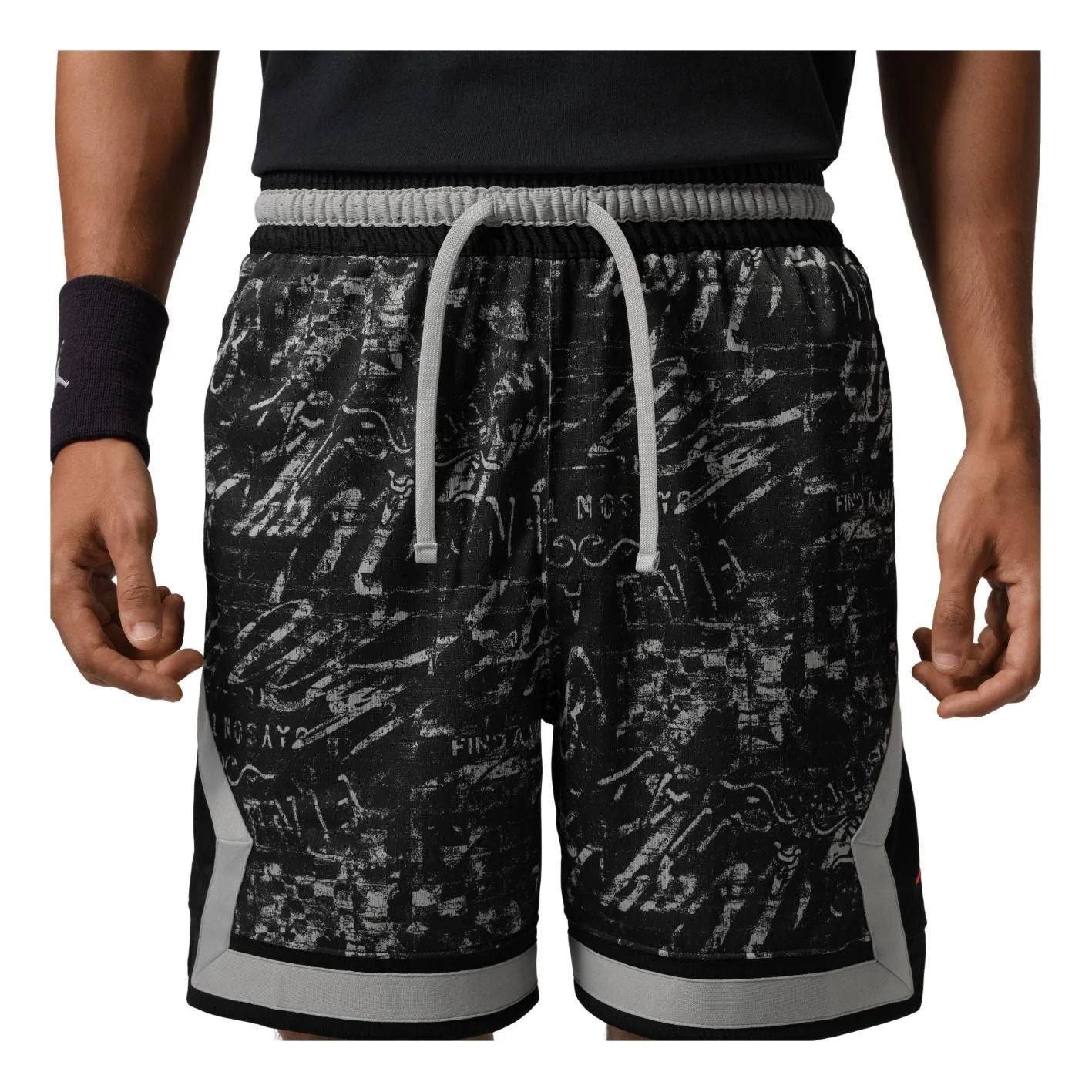 Air Jordan Sport Dri-Fit Diamond Shorts Asia Sizing 'Black Light Smoke Grey' IU7879-010 - 1