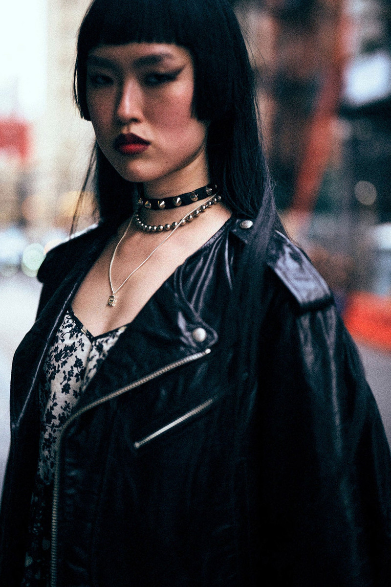 R13 CREWNECK MOTO JACKET outlook