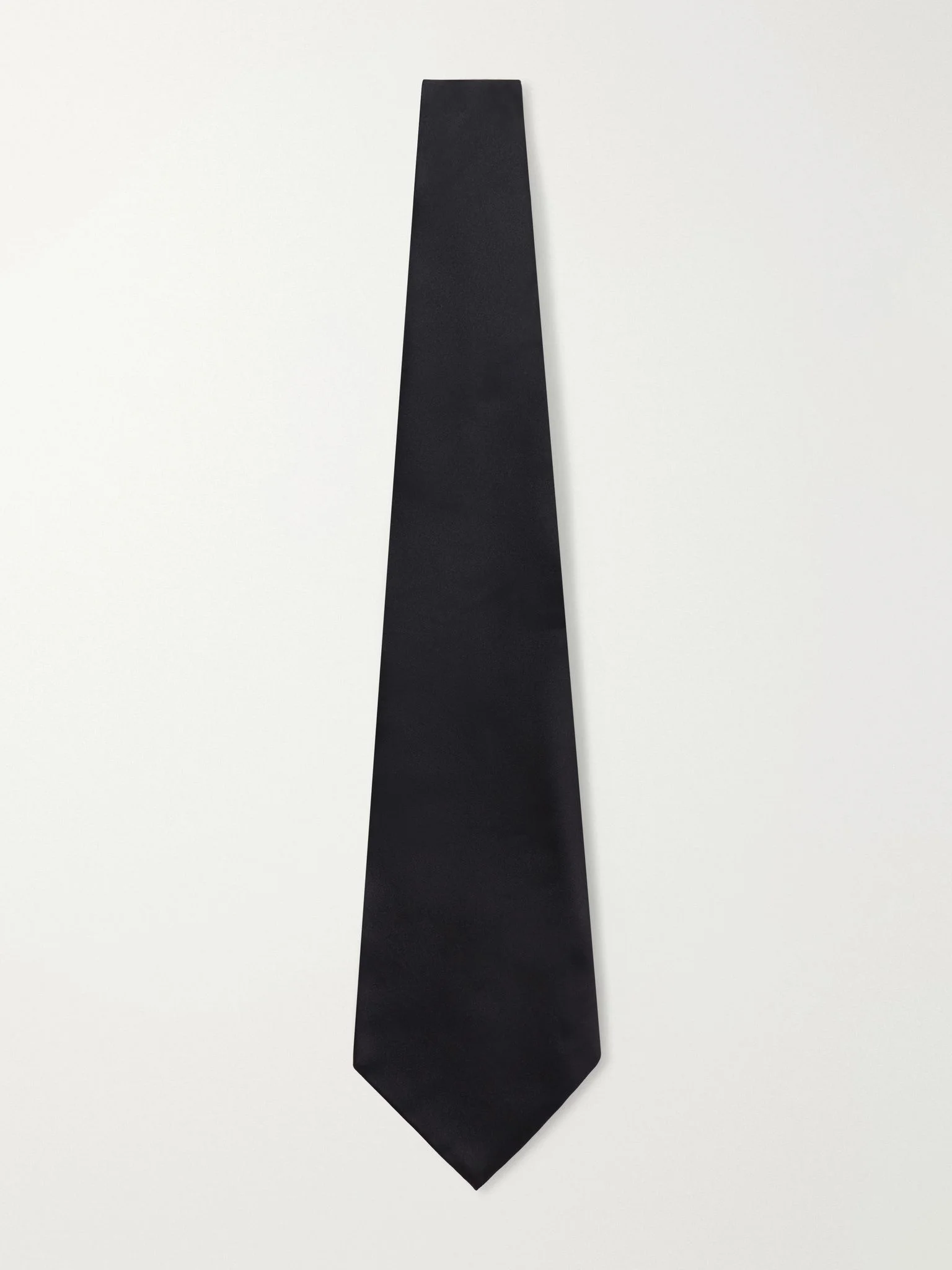 Silk-satin tie Black - 1